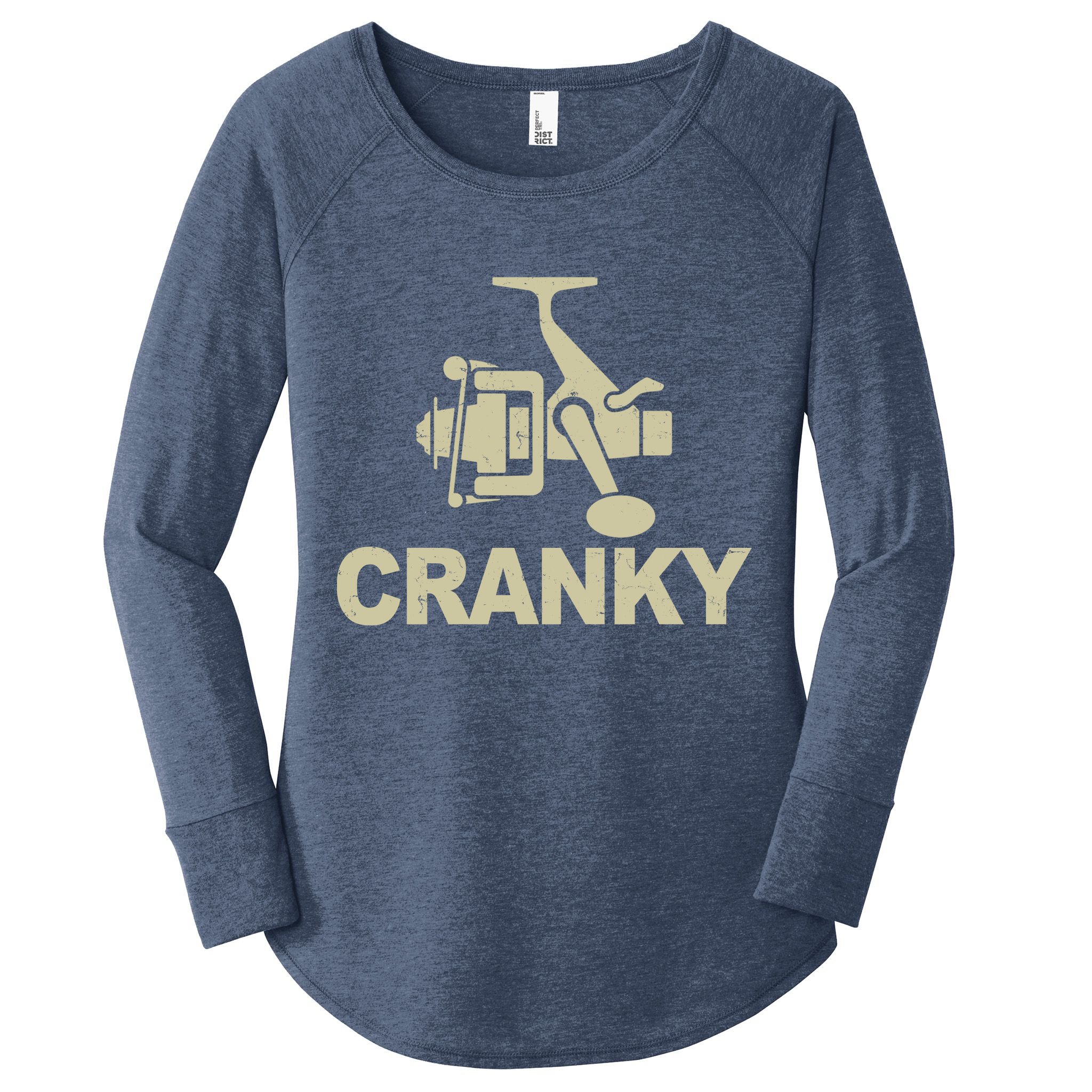 Crankbait Fishing Lure Cranky Funny Fishing Gift Women's Perfect Tri Tunic Long Sleeve Shirt