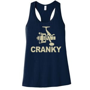 Crankbait Fishing Lure Cranky Funny Fishing Gift Women's Racerback Tank