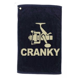 Crankbait Fishing Lure Cranky Funny Fishing Gift Platinum Collection Golf Towel