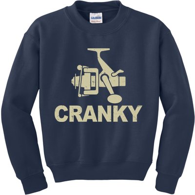 Crankbait Fishing Lure Cranky Funny Fishing Gift Kids Sweatshirt