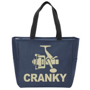 Crankbait Fishing Lure Cranky Funny Fishing Gift Zip Tote Bag