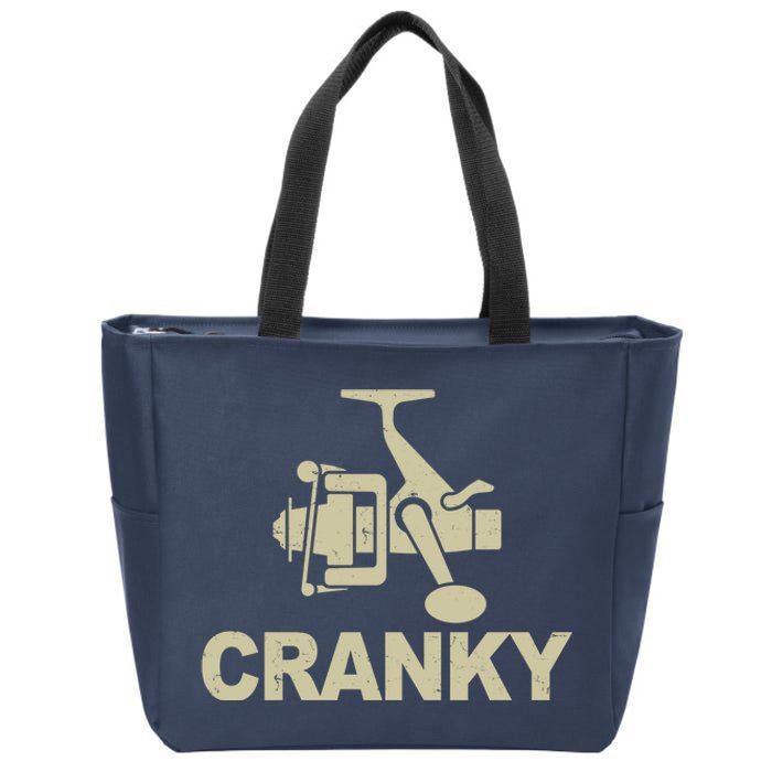 Crankbait Fishing Lure Cranky Funny Fishing Gift Zip Tote Bag