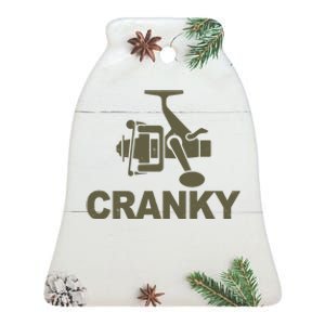 Crankbait Fishing Lure Cranky Funny Fishing Gift Ceramic Bell Ornament