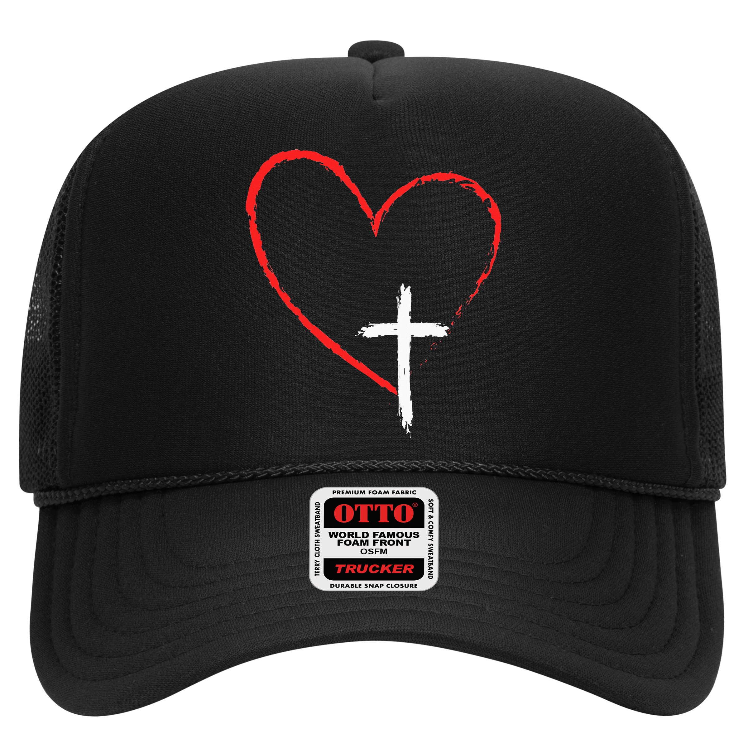 Christian Faith Love Heart Jesus God Cross Hat
