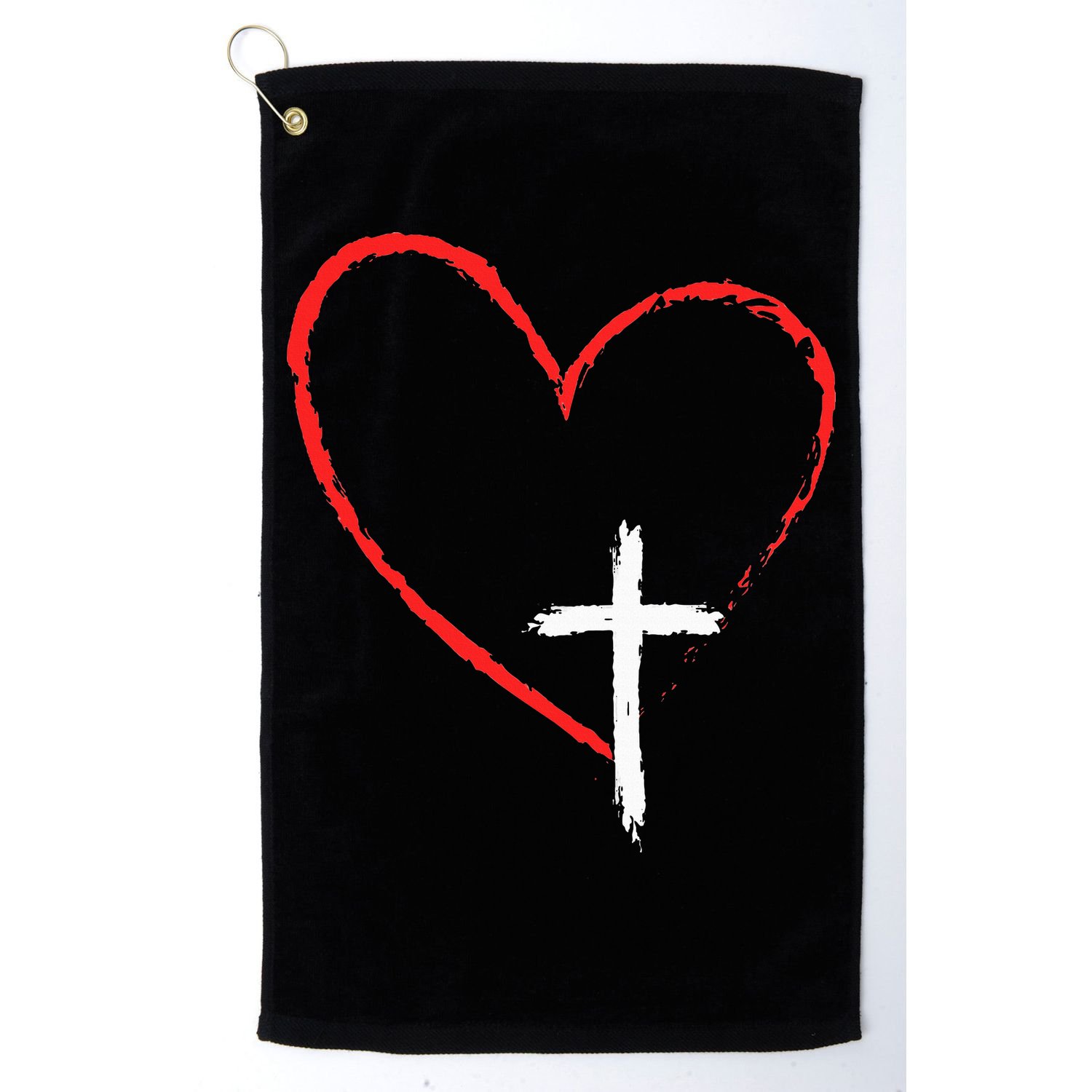 Christian Faith Love Heart Jesus God Cross Golf Towel