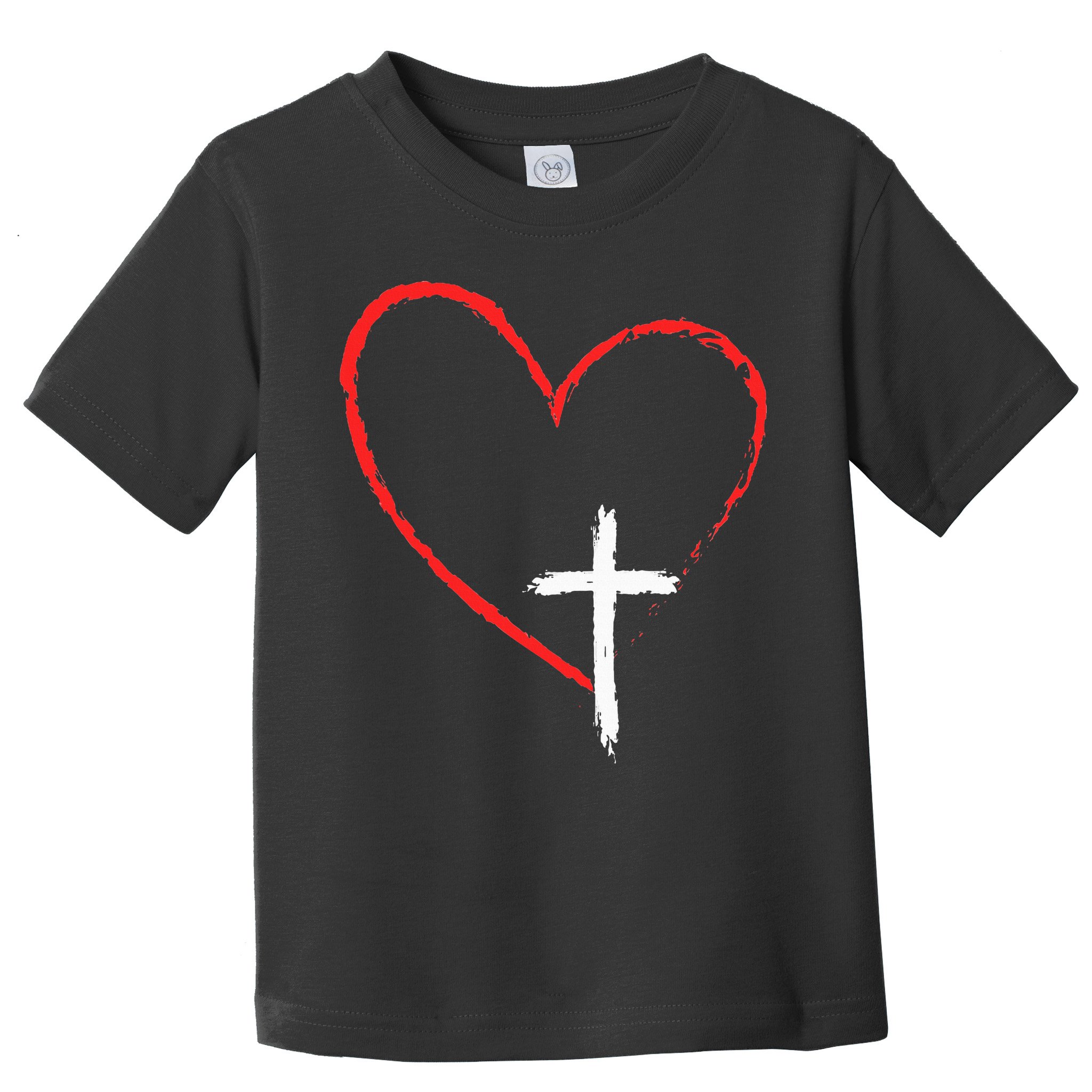 Christian Faith Love Heart Jesus God Cross Toddler T-Shirt