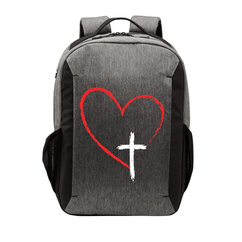 Christian Faith Love Heart Jesus God Cross Vector Backpack