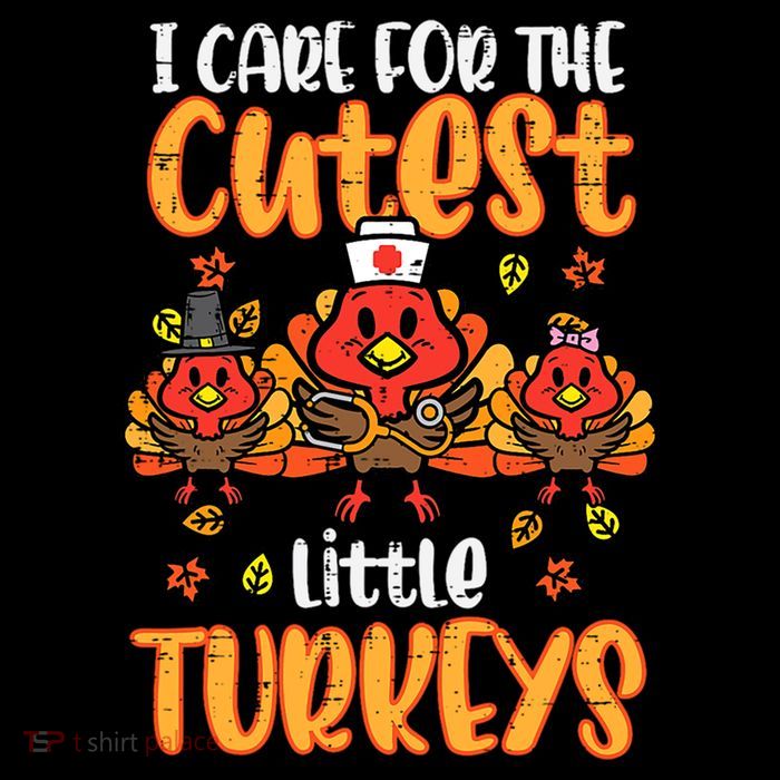 Care For Little Turkeys Nurse Fall Thanksgiving Scrub Top Gift Impact Tech Backpack