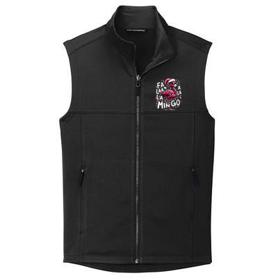 Christmas Fa La La Mingo Flamingo Xmas Gift Collective Smooth Fleece Vest