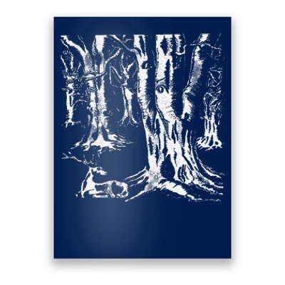 Creepy Forest Lazy Halloween Costume Spooky Gothic Gift Poster