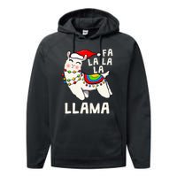 Cute Falalala Llama Christmas Xmas Performance Fleece Hoodie