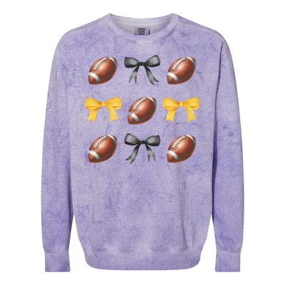 Coquette Football Lover Funny Sport football  Colorblast Crewneck Sweatshirt