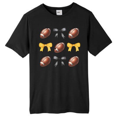 Coquette Football Lover Funny Sport football  Tall Fusion ChromaSoft Performance T-Shirt