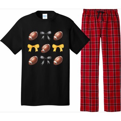 Coquette Football Lover Funny Sport football  Pajama Set