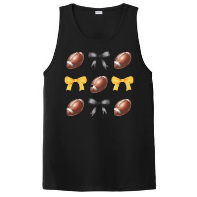 Coquette Football Lover Funny Sport football  PosiCharge Competitor Tank