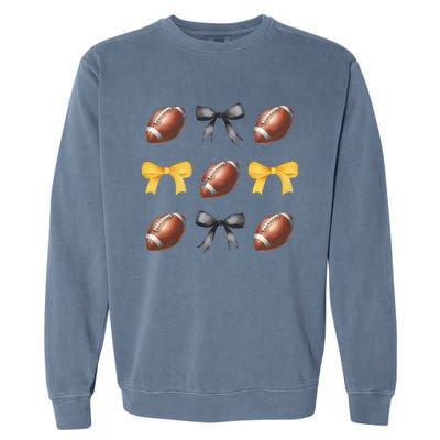 Coquette Football Lover Funny Sport football  Garment-Dyed Sweatshirt