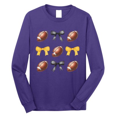 Coquette Football Lover Funny Sport football  Long Sleeve Shirt