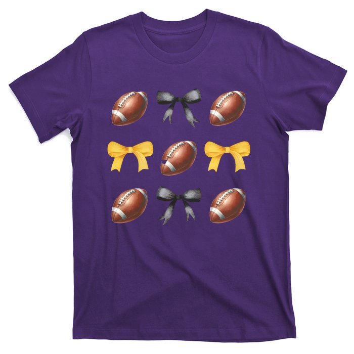 Coquette Football Lover Funny Sport football  T-Shirt