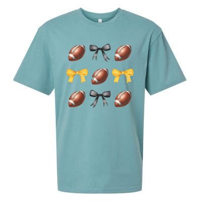 Coquette Football Lover Funny Sport football  Sueded Cloud Jersey T-Shirt