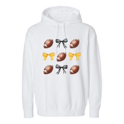 Coquette Football Lover Funny Sport football  Garment-Dyed Fleece Hoodie