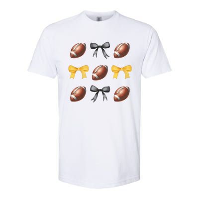 Coquette Football Lover Funny Sport football  Softstyle CVC T-Shirt