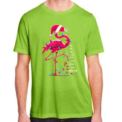 Christmas Fa La La Mingo Flamingo Xmas Gift Adult ChromaSoft Performance T-Shirt