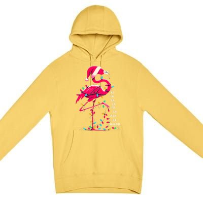 Christmas Fa La La Mingo Flamingo Xmas Gift Premium Pullover Hoodie