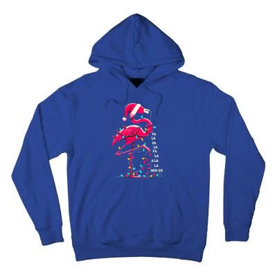 Christmas Fa La La Mingo Flamingo Xmas Gift Tall Hoodie