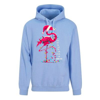 Christmas Fa La La Mingo Flamingo Xmas Gift Unisex Surf Hoodie