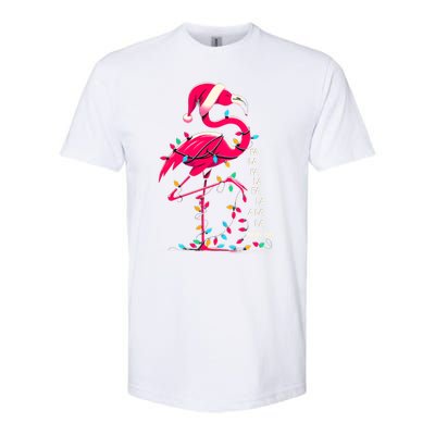 Christmas Fa La La Mingo Flamingo Xmas Gift Softstyle CVC T-Shirt