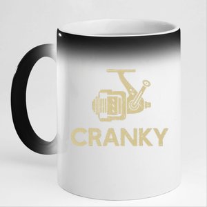 Crankbait Fishing Lure Cranky Funny Gift Ideas For Fishing 11oz Black Color Changing Mug