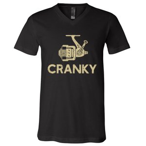 Crankbait Fishing Lure Cranky Funny Gift Ideas For Fishing V-Neck T-Shirt