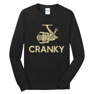 Crankbait Fishing Lure Cranky Funny Gift Ideas For Fishing Tall Long Sleeve T-Shirt