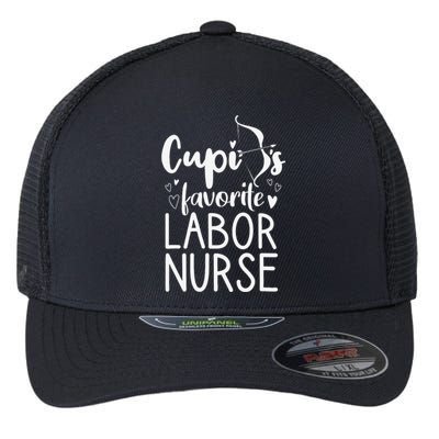 Cupid's Favorite Labor Nurse Valentines Day Date Gift Flexfit Unipanel Trucker Cap