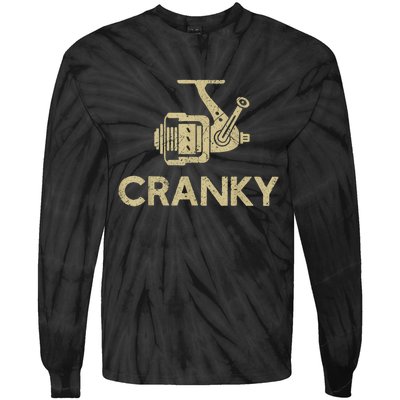 Crankbait Fishing Lure Cranky Funny Gift Ideas For Fishing Tie-Dye Long Sleeve Shirt