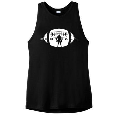 Cool Football Logo Sports Fan Ladies PosiCharge Tri-Blend Wicking Tank