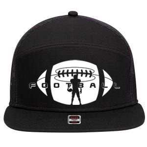 Cool Football Logo Sports Fan 7 Panel Mesh Trucker Snapback Hat