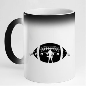 Cool Football Logo Sports Fan 11oz Black Color Changing Mug