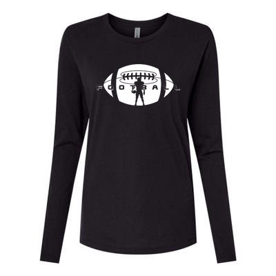 Cool Football Logo Sports Fan Womens Cotton Relaxed Long Sleeve T-Shirt