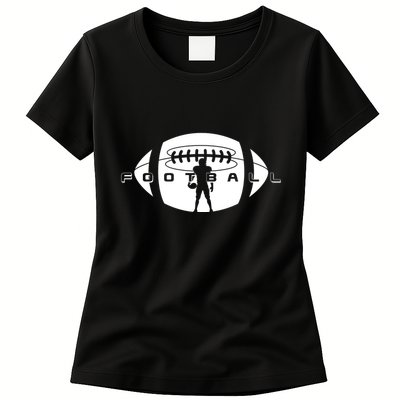 Cool Football Logo Sports Fan Womens T-Shirt