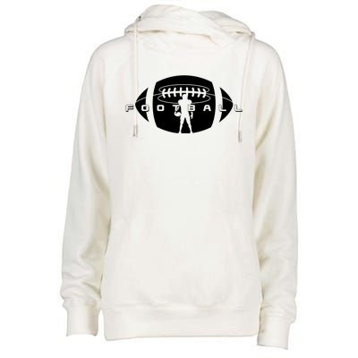 Cool Football Logo Sports Fan Womens Funnel Neck Pullover Hood