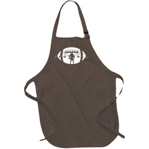 Cool Football Logo Sports Fan Full-Length Apron With Pockets