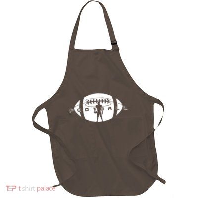 Cool Football Logo Sports Fan Full-Length Apron With Pockets