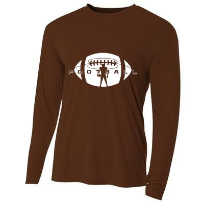 Cool Football Logo Sports Fan Cooling Performance Long Sleeve Crew