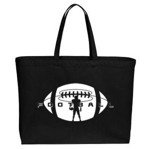 Cool Football Logo Sports Fan Cotton Canvas Jumbo Tote