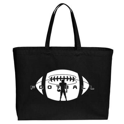 Cool Football Logo Sports Fan Cotton Canvas Jumbo Tote