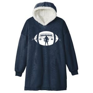 Cool Football Logo Sports Fan Hooded Wearable Blanket