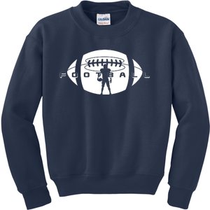 Cool Football Logo Sports Fan Kids Sweatshirt