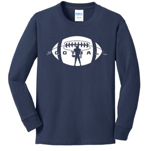 Cool Football Logo Sports Fan Kids Long Sleeve Shirt