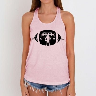 Cool Football Logo Sports Fan Women's Knotted Racerback Tank